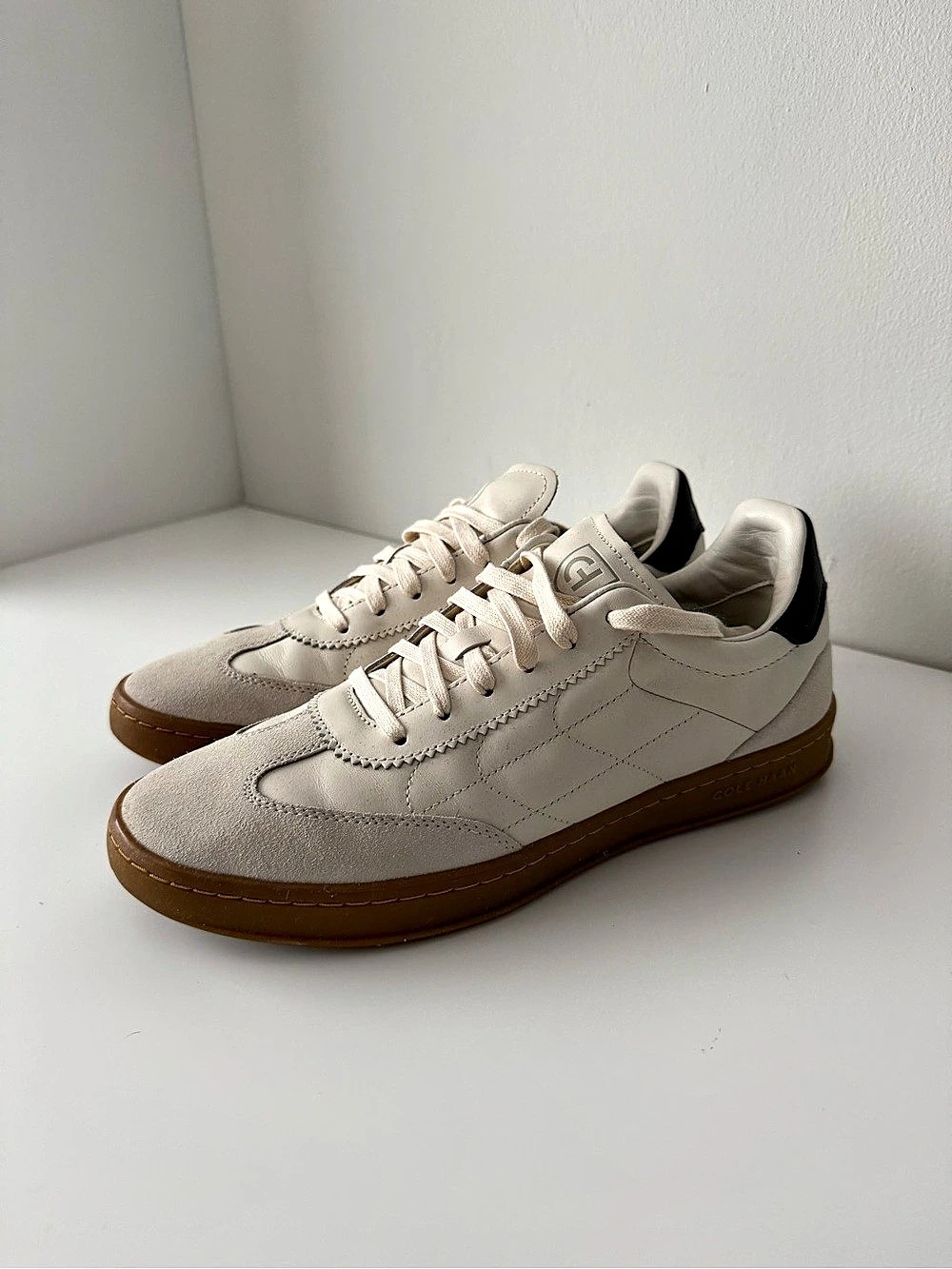 Cole Haan GrandPro Rally Men's Sneakers Leather Suede US 9M New Tan Cream